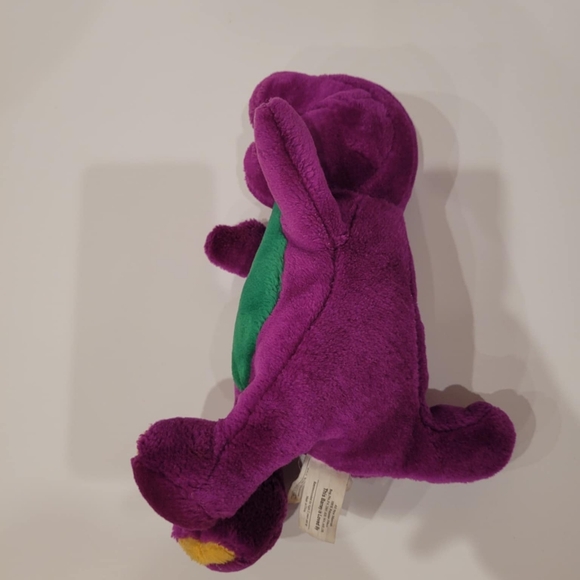Vintage 1992 Barney the Purple Dinosaur Open Mouth Stuffed Toy Plush 10" - Picture 4 of 8